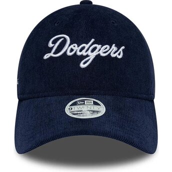 Lippikset kaareva laivastonsininen säädettävä nauha 9TWENTY Cord Script Los Angeles Dodgers MLB New Era