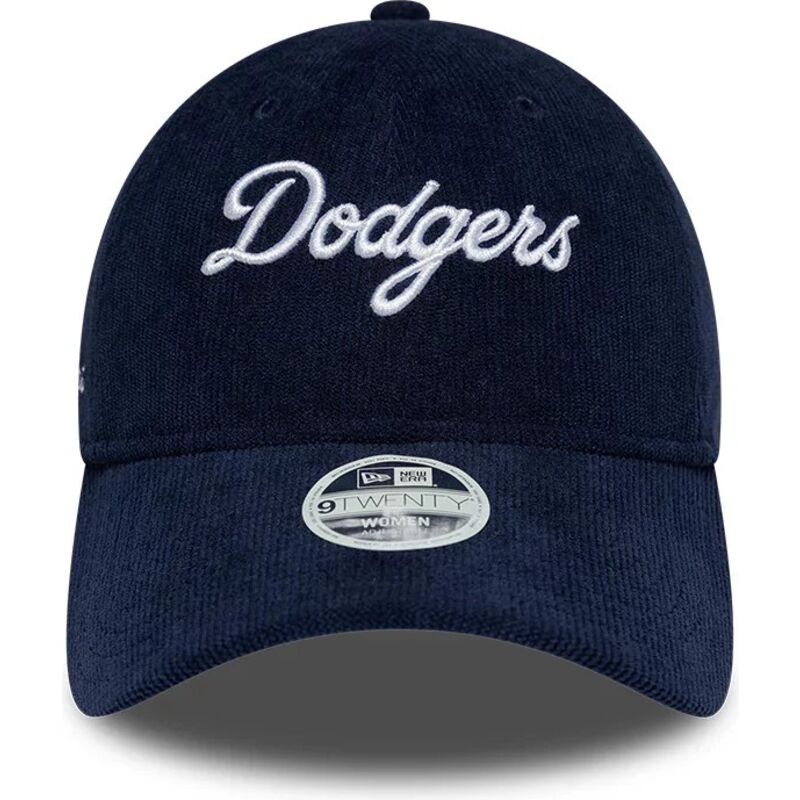 lippikset-kaareva-laivastonsininen-saadettava-nauha-9twenty-cord-script-los-angeles-dodgers-mlb-new-era