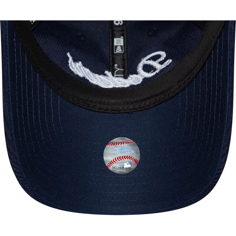 lippikset-kaareva-laivastonsininen-saadettava-nauha-9twenty-cord-script-los-angeles-dodgers-mlb-new-era