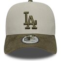 lippikset-kaareva-vihrea-snapback-9forty-e-frame-suede-visor-los-angeles-dodgers-mlb-new-era