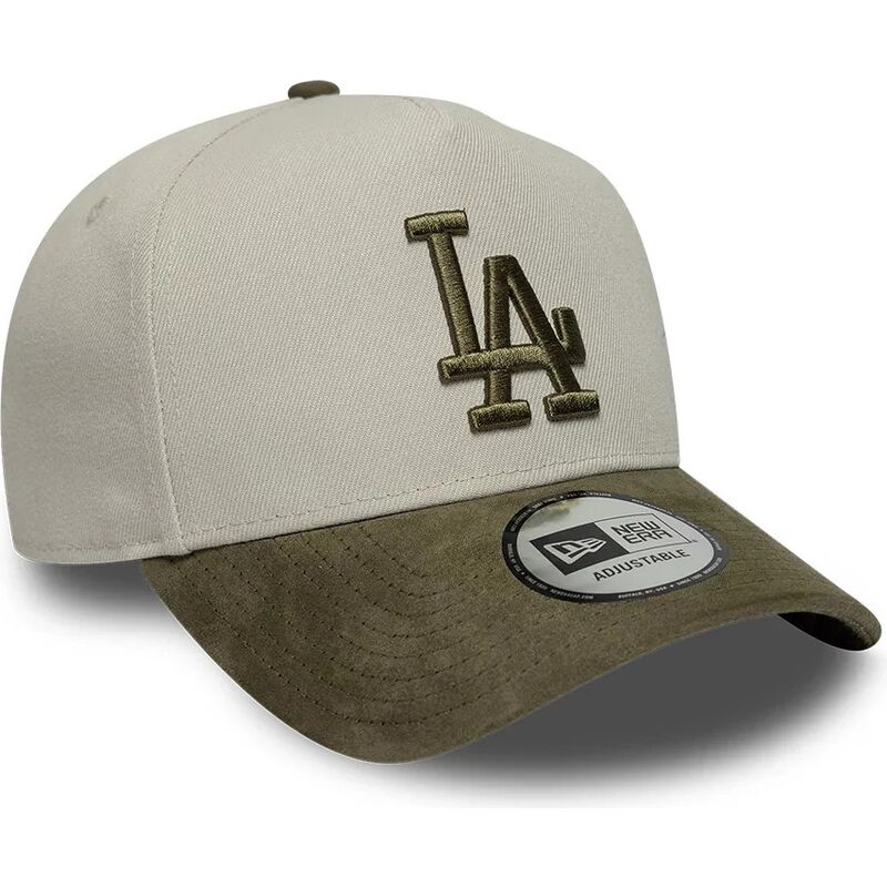 lippikset-kaareva-vihrea-snapback-9forty-e-frame-suede-visor-los-angeles-dodgers-mlb-new-era