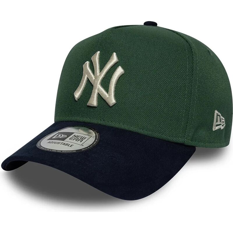 lippikset-kaareva-vihrea-snapback-9forty-e-frame-suede-visor-new-york-yankees-mlb-new-era