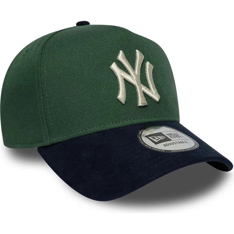 lippikset-kaareva-vihrea-snapback-9forty-e-frame-suede-visor-new-york-yankees-mlb-new-era