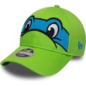 lippikset-kaareva-vihrea-snapback-lapsille-9forty-m-crown-face-leonardo-tortugas-ninja-new-era