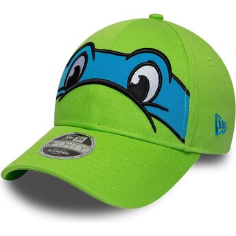 Lippikset kaareva vihreä snapback lapsille 9FORTY M-Crown Face Leonardo Tortugas Ninja New Era
