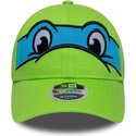 lippikset-kaareva-vihrea-snapback-lapsille-9forty-m-crown-face-leonardo-tortugas-ninja-new-era