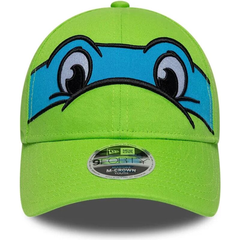 lippikset-kaareva-vihrea-snapback-lapsille-9forty-m-crown-face-leonardo-tortugas-ninja-new-era