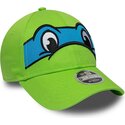 lippikset-kaareva-vihrea-snapback-lapsille-9forty-m-crown-face-leonardo-tortugas-ninja-new-era