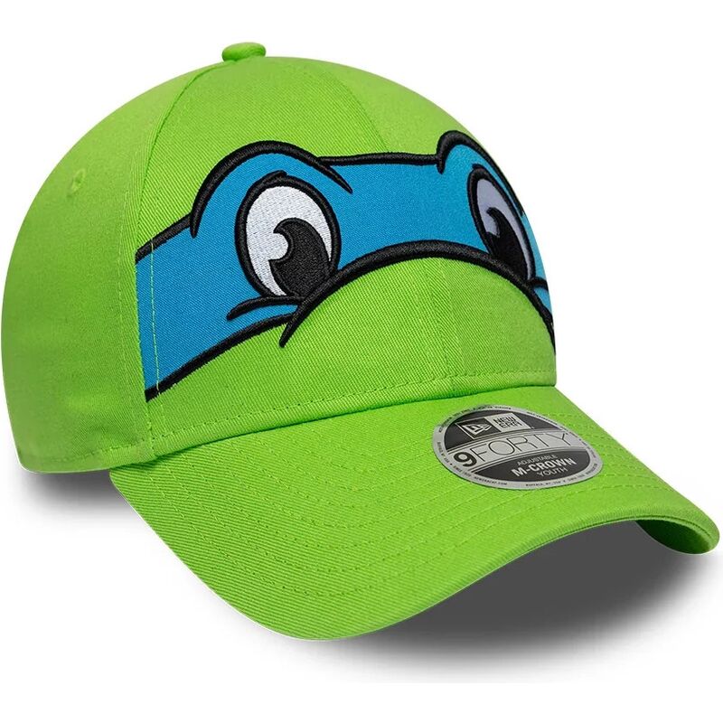 lippikset-kaareva-vihrea-snapback-lapsille-9forty-m-crown-face-leonardo-tortugas-ninja-new-era