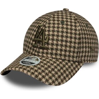 Lippikset kaareva vihreä säädettävä nauha 9FORTY M-Crown Houndstooth Los Angeles Dodgers MLB New Era