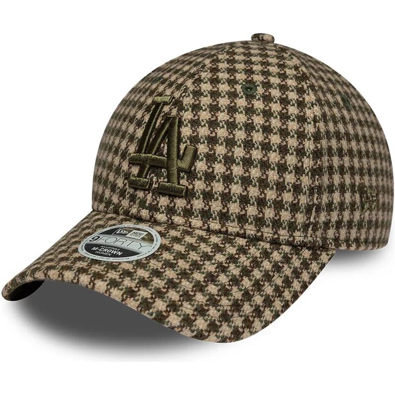 lippikset-kaareva-vihrea-saadettava-nauha-9forty-m-crown-houndstooth-los-angeles-dodgers-mlb-new-era