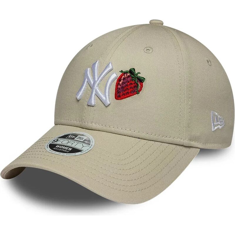 lippikset-kaareva-beige-saadettava-nauha-9forty-fruit-icon-strawberry-new-york-yankees-mlb-new-era