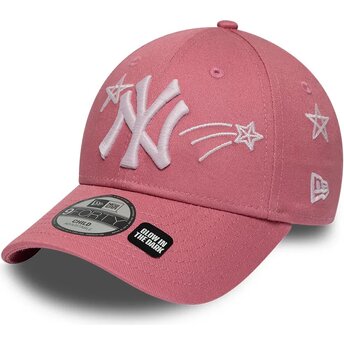 Lippikset kaareva vaaleanpunainen säädettävä nauha lapsille 9FORTY Space New York Yankees MLB New Era