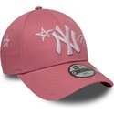 lippikset-kaareva-vaaleanpunainen-saadettava-nauha-lapsille-9forty-space-new-york-yankees-mlb-new-era