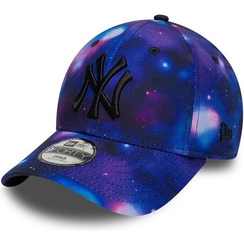 Lippikset kaareva monivärinen snapback lapsille 9FORTY All Over Print Space New York Yankees MLB New Era