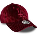 lippikset-kaareva-punainen-saadettava-nauha-9forty-velour-los-angeles-dodgers-mlb-new-era