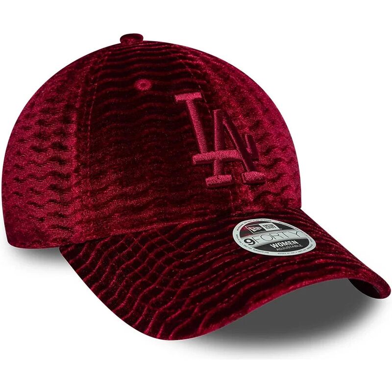 lippikset-kaareva-punainen-saadettava-nauha-9forty-velour-los-angeles-dodgers-mlb-new-era