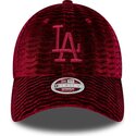 lippikset-kaareva-punainen-saadettava-nauha-9forty-velour-los-angeles-dodgers-mlb-new-era