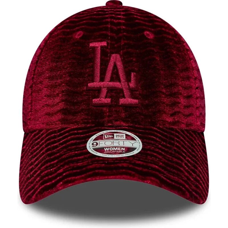 lippikset-kaareva-punainen-saadettava-nauha-9forty-velour-los-angeles-dodgers-mlb-new-era