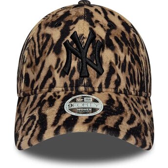 Lippikset kaareva leopardi säädettävä nauha 9FORTY Ocelot Print New York Yankees MLB New Era