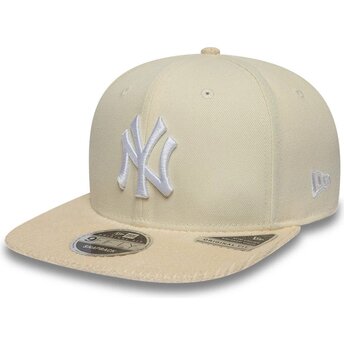 Lippikset litteä beige snapback 9FIFTY Cord Visor New York Yankees MLB New Era