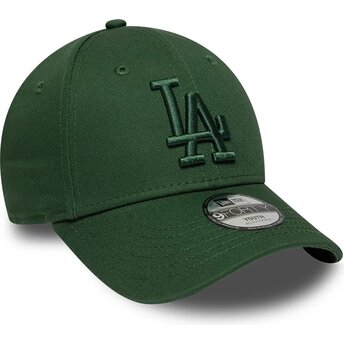 Lippikset kaareva vihreä säädettävä nauha lapsille 9FORTY League Essential Los Angeles Dodgers MLB New Era