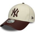 lippikset-kaareva-beige-saadettava-nauha-9forty-m-crown-fabric-mix-new-york-yankees-mlb-new-era