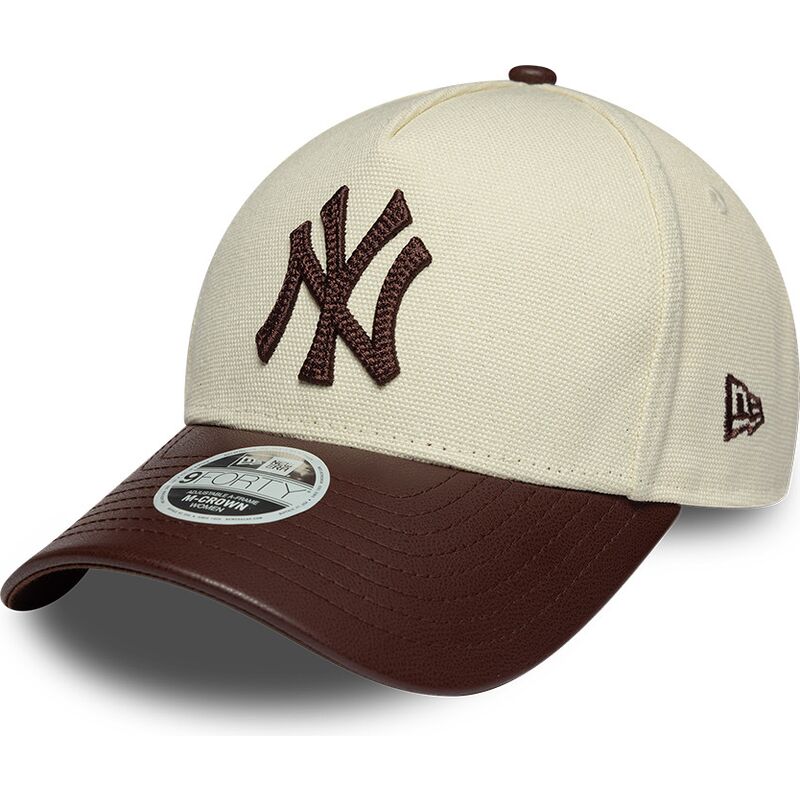 lippikset-kaareva-beige-saadettava-nauha-9forty-m-crown-fabric-mix-new-york-yankees-mlb-new-era