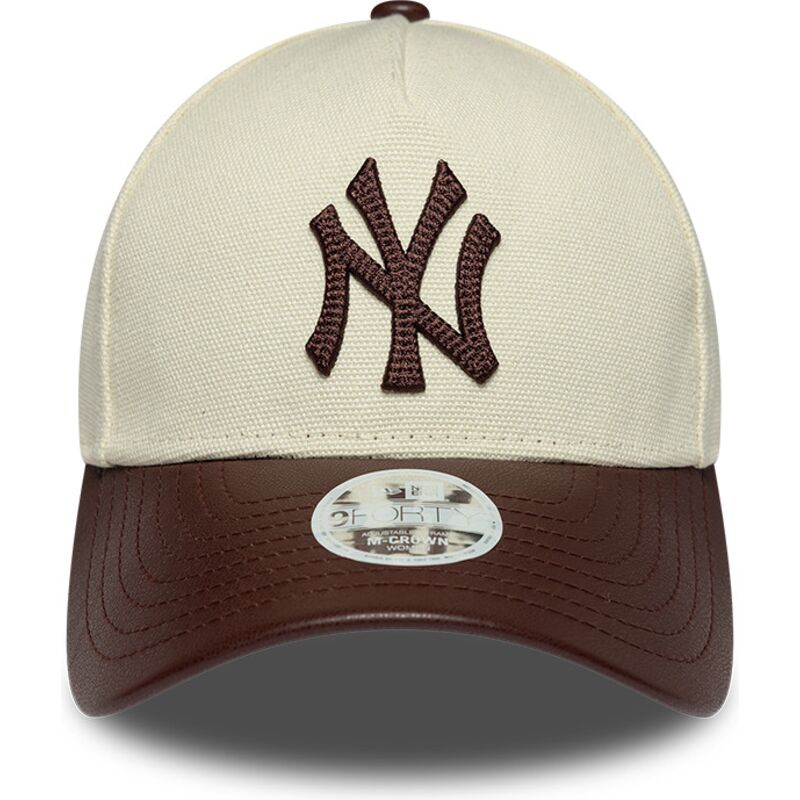 lippikset-kaareva-beige-saadettava-nauha-9forty-m-crown-fabric-mix-new-york-yankees-mlb-new-era