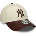 lippikset-kaareva-beige-saadettava-nauha-9forty-m-crown-fabric-mix-new-york-yankees-mlb-new-era