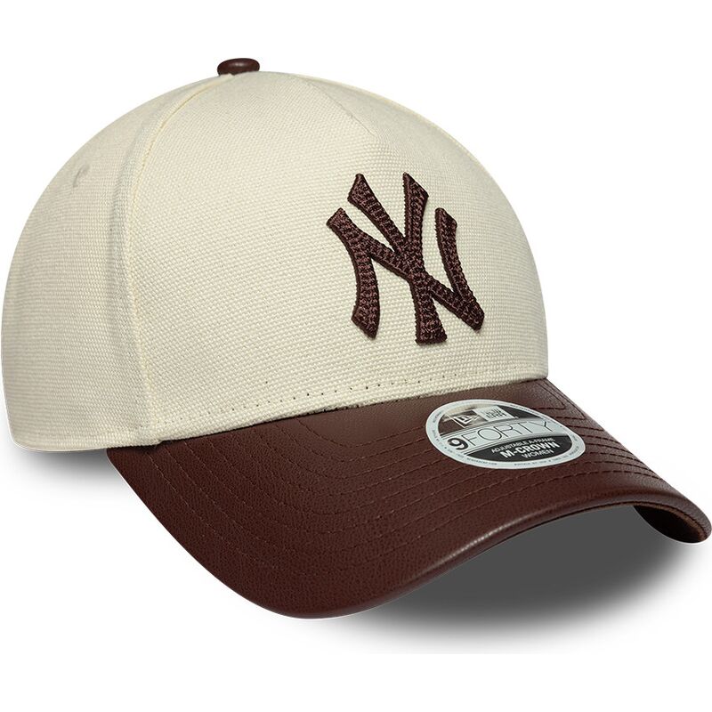 lippikset-kaareva-beige-saadettava-nauha-9forty-m-crown-fabric-mix-new-york-yankees-mlb-new-era