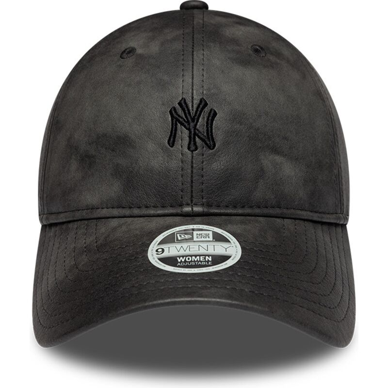 lippikset-kaareva-musta-saadettava-nauha-9twenty-washed-pu-new-york-yankees-mlb-new-era