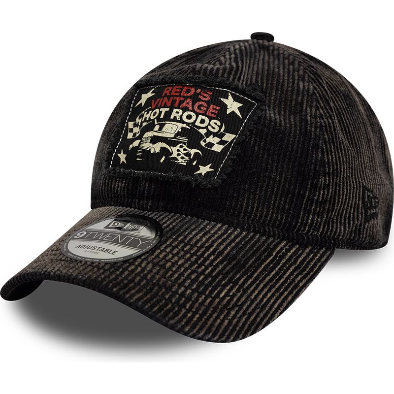 lippikset-kaareva-musta-saadettava-nauha-9twenty-patch-acid-cord-hot-rods-new-era