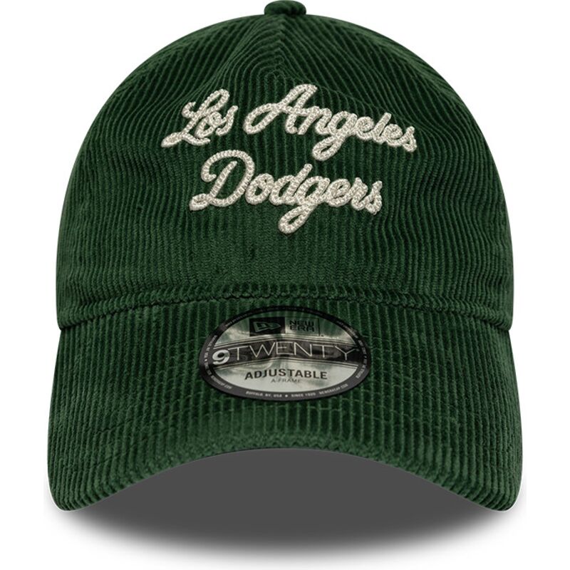 lippikset-kaareva-vihrea-saadettava-nauha-9twenty-a-frame-cord-script-los-angeles-dodgers-mlb-new-era