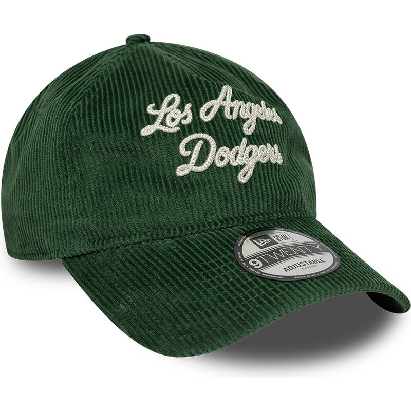 lippikset-kaareva-vihrea-saadettava-nauha-9twenty-a-frame-cord-script-los-angeles-dodgers-mlb-new-era
