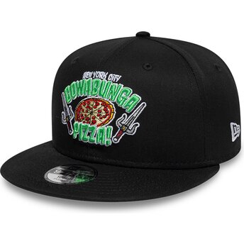 Lippikset litteä musta snapback lapsille 9FIFTY Cowabunga Pizza Tortugas Ninja New Era