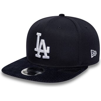 Lippikset litteä laivastonsininen snapback 9FIFTY Cord Visor Los Angeles Dodgers MLB New Era