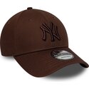 lippikset-kaareva-ruskea-saadettava-nauha-9forty-league-essential-new-york-yankees-mlb-new-era