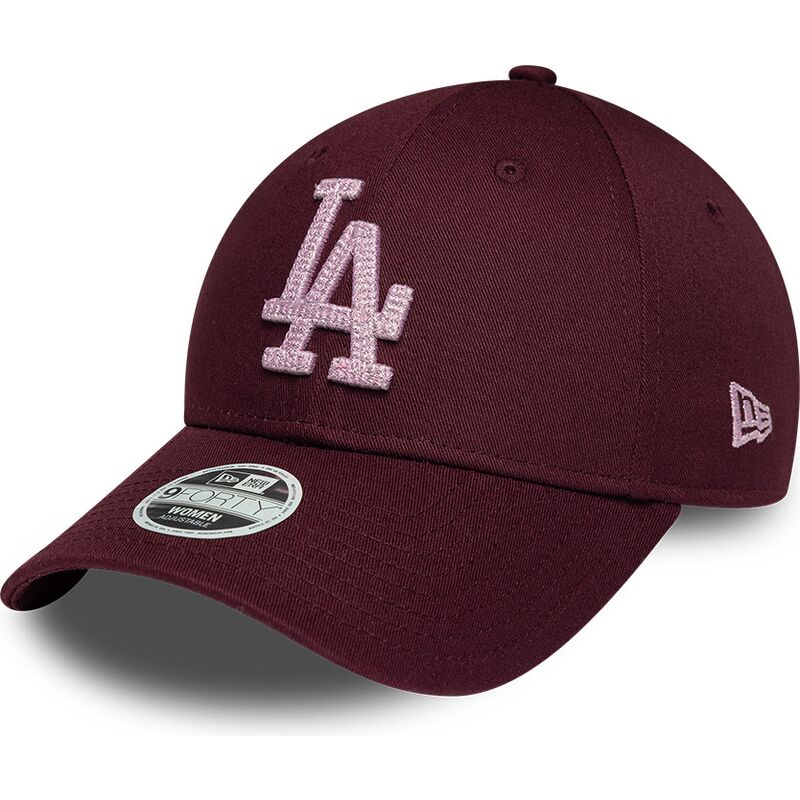 lippikset-kaareva-punainen-saadettava-nauha-rosa-9forty-metallic-los-angeles-dodgers-mlb-new-era