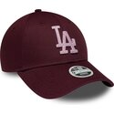 lippikset-kaareva-punainen-saadettava-nauha-rosa-9forty-metallic-los-angeles-dodgers-mlb-new-era