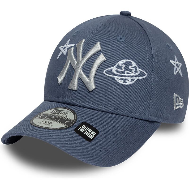 lippikset-kaareva-sininen-saadettava-nauha-lapsille-9forty-space-glow-in-the-dark-new-york-yankees-mlb-new-era lippikset-kaareva-sininen-saadettava-nauha-lapsille-9forty-space-glow-in-the-dark-new-york-yankees-mlb-new-era