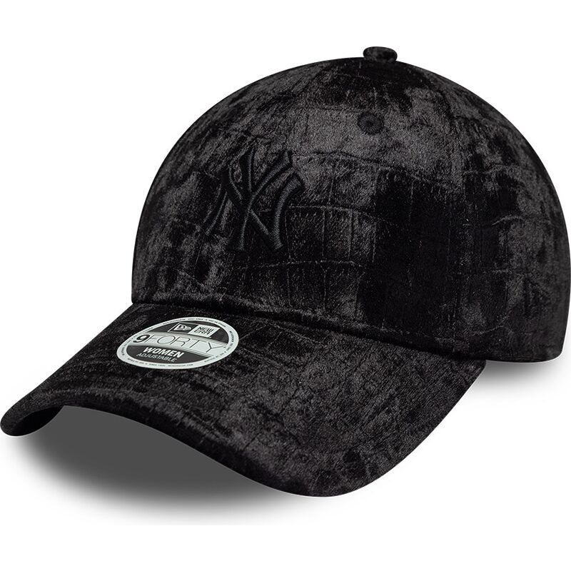 lippikset-kaareva-musta-saadettava-nauha-9forty-pattern-velour-new-york-yankees-mlb-new-era