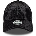 lippikset-kaareva-musta-saadettava-nauha-9forty-pattern-velour-new-york-yankees-mlb-new-era