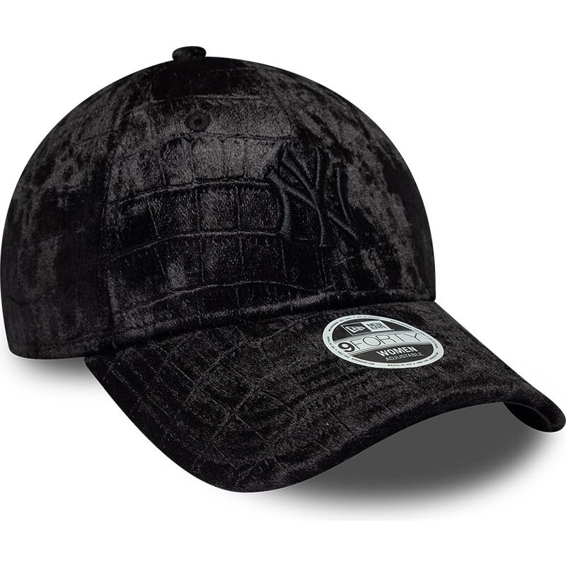 lippikset-kaareva-musta-saadettava-nauha-9forty-pattern-velour-new-york-yankees-mlb-new-era
