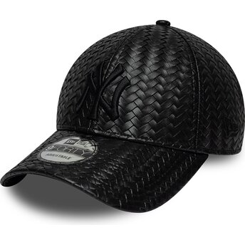 Lippikset kaareva musta snapback 9FORTY PU Weave New York Yankees MLB New Era