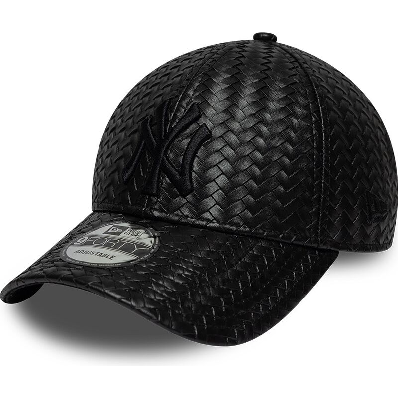 lippikset-kaareva-musta-snapback-9forty-pu-weave-new-york-yankees-mlb-new-era