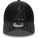 lippikset-kaareva-musta-snapback-9forty-pu-weave-new-york-yankees-mlb-new-era