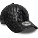 lippikset-kaareva-musta-snapback-9forty-pu-weave-new-york-yankees-mlb-new-era