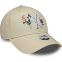 lippikset-kaareva-beige-snapback-9forty-rose-sequin-new-york-yankees-mlb-new-era