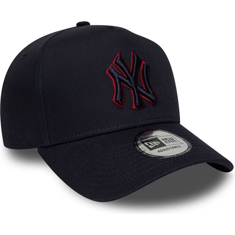 lippikset-kaareva-laivastonsininen-snapback-9forty-e-frame-team-outline-new-york-yankees-mlb-new-era